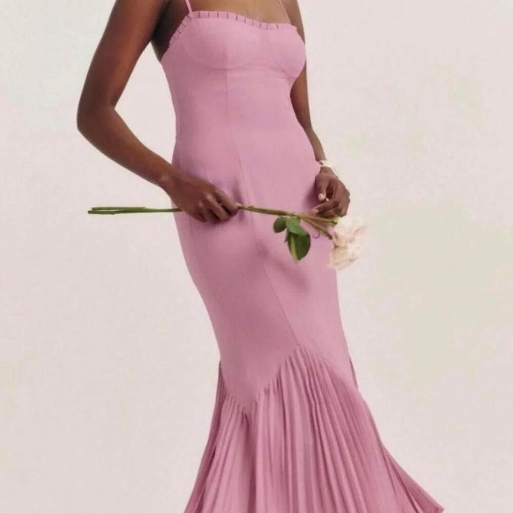 Reformation Aiko Dress Rose Petals Pink Size 12 Midi